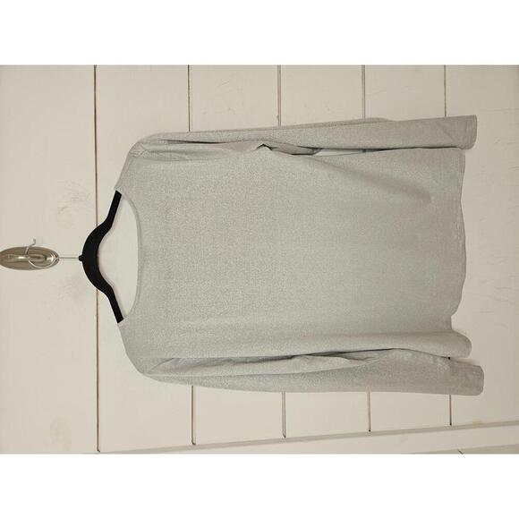 Talbots large silver long sleeve top - Picture 2 of 4
